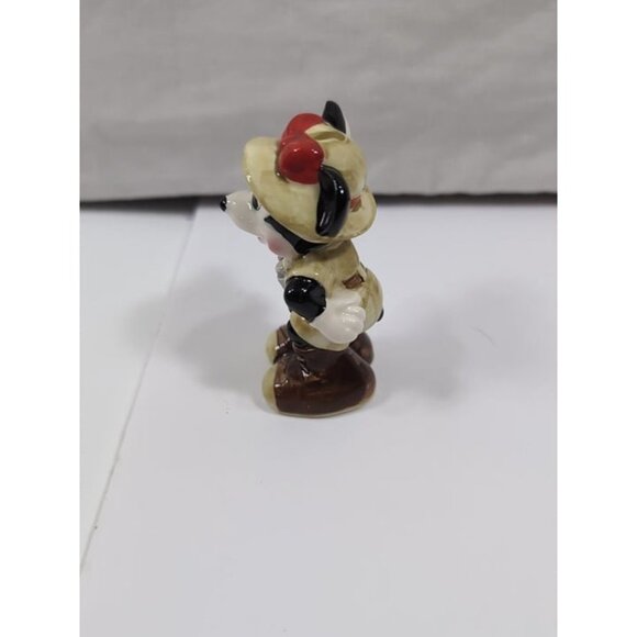Vintage Disney Japan Minnie Mouse Ceramic Figurine Listening Binoculars Safari - Picture 4 of 6